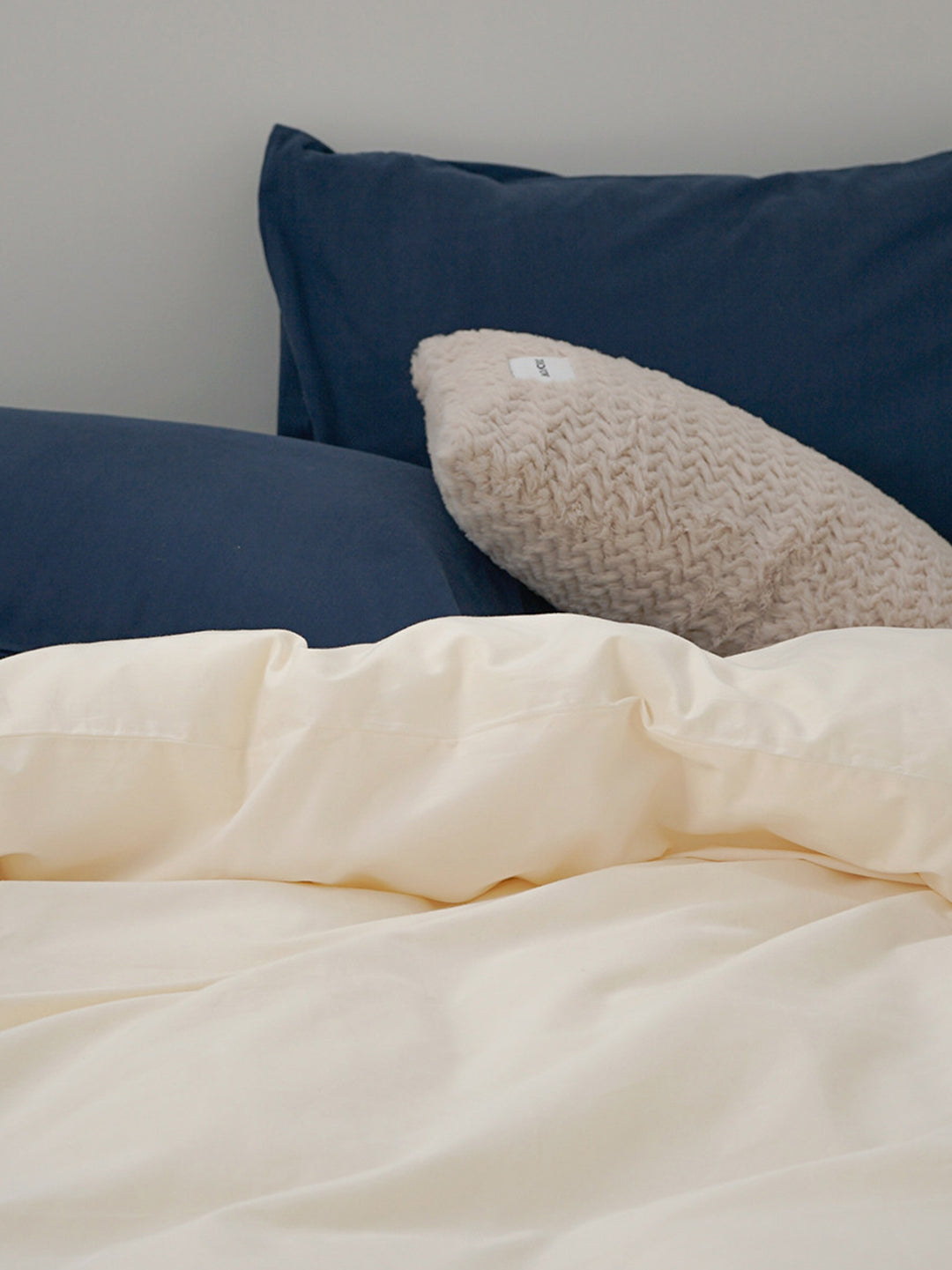 Colorblock Brushed Cotton Bedding Set