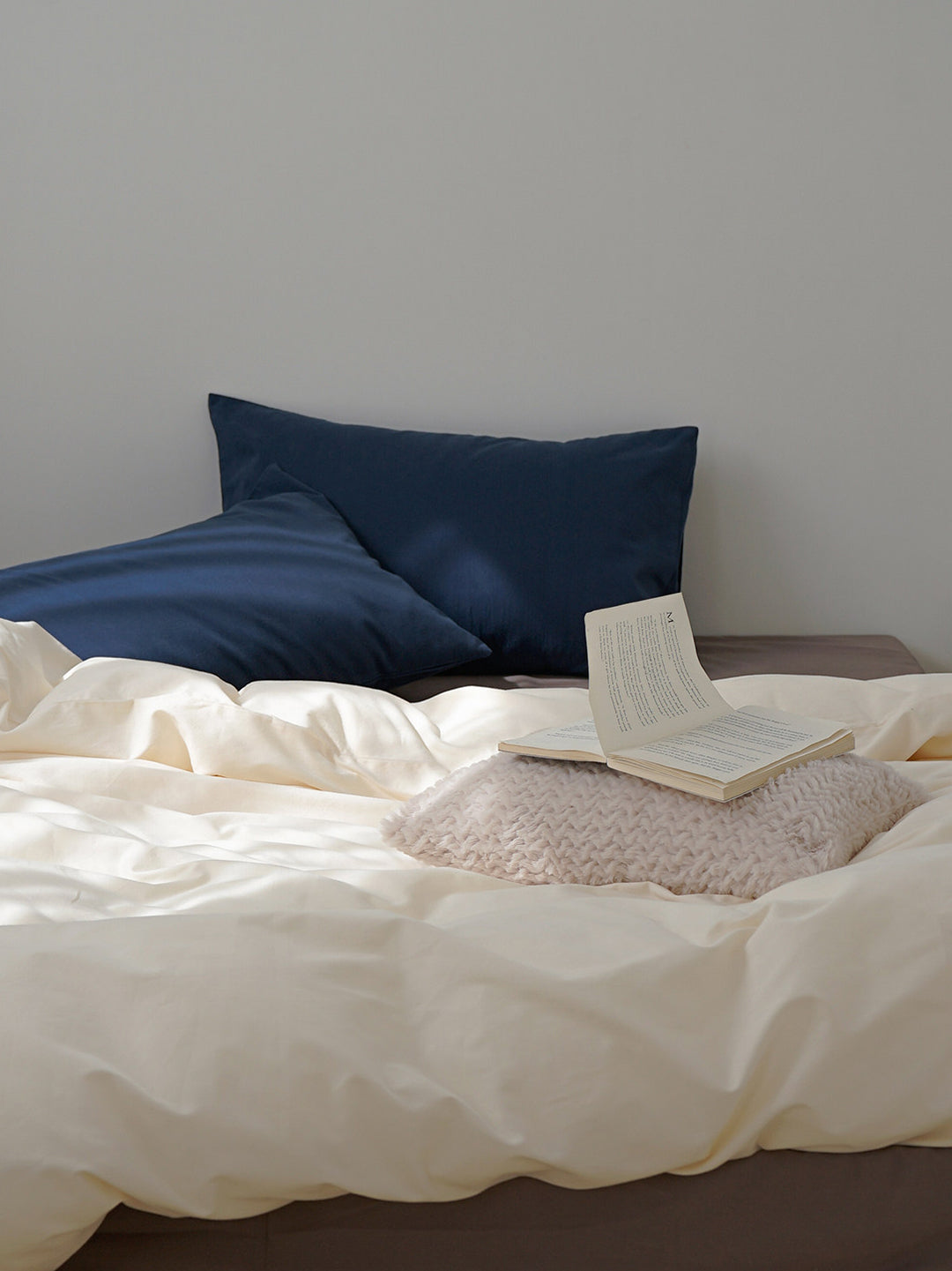Colorblock Brushed Cotton Bedding Set