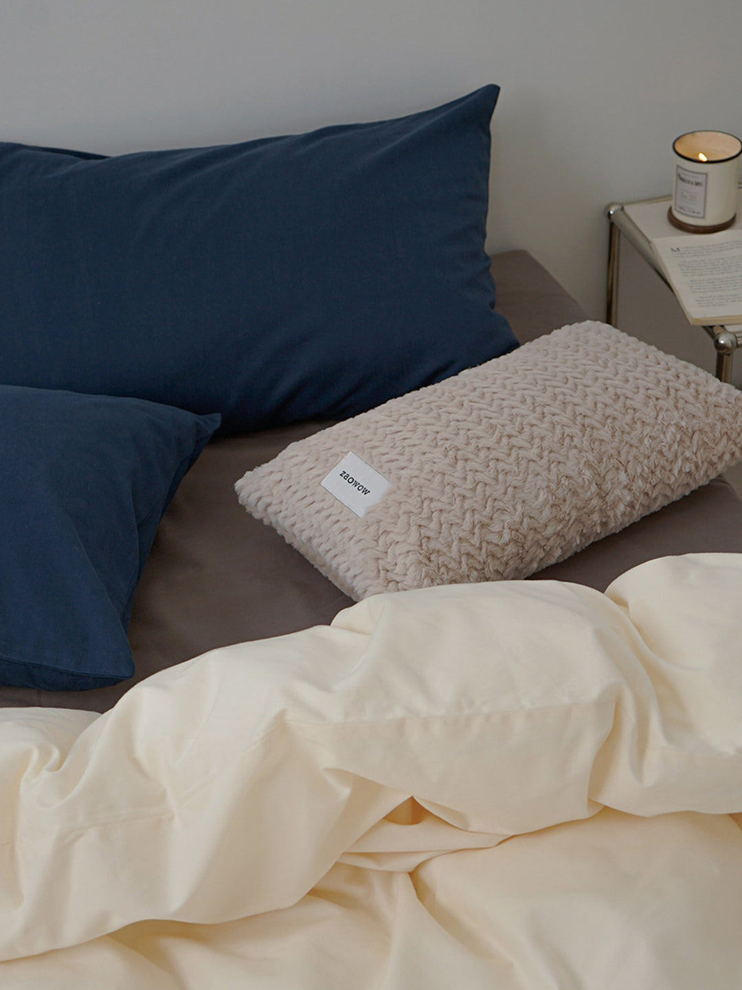 Colorblock Brushed Cotton Bedding Set