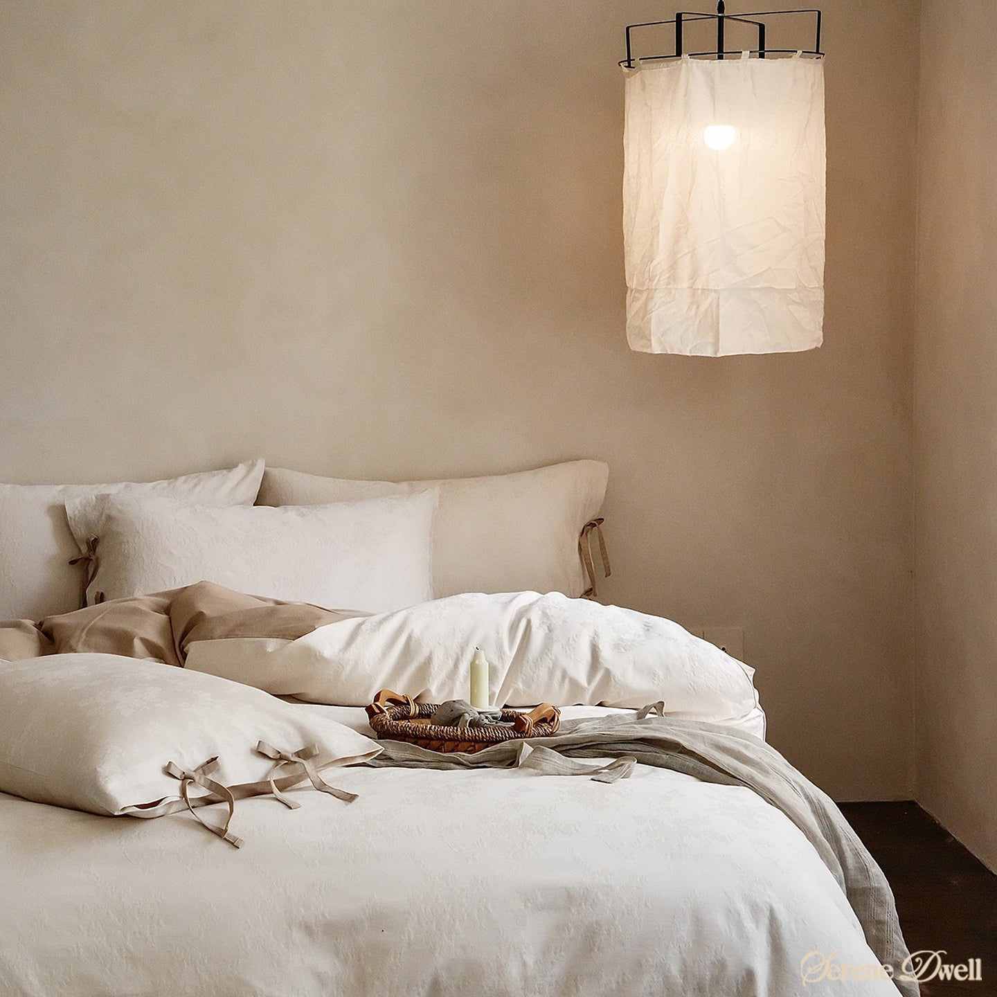 Liora Ribbon Bow Tied Floral Bedding Set