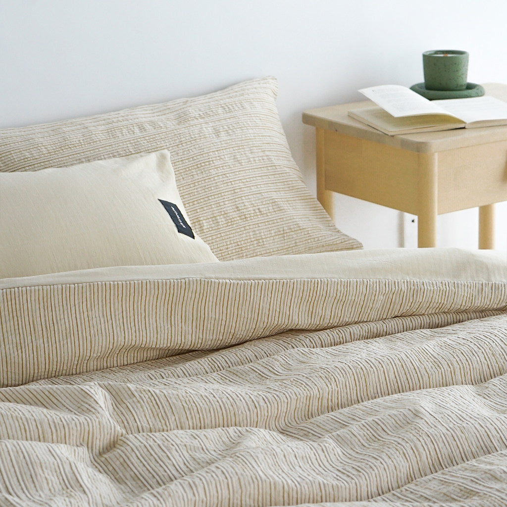 Textured Jacquard Cotton Stripe Bedding Set