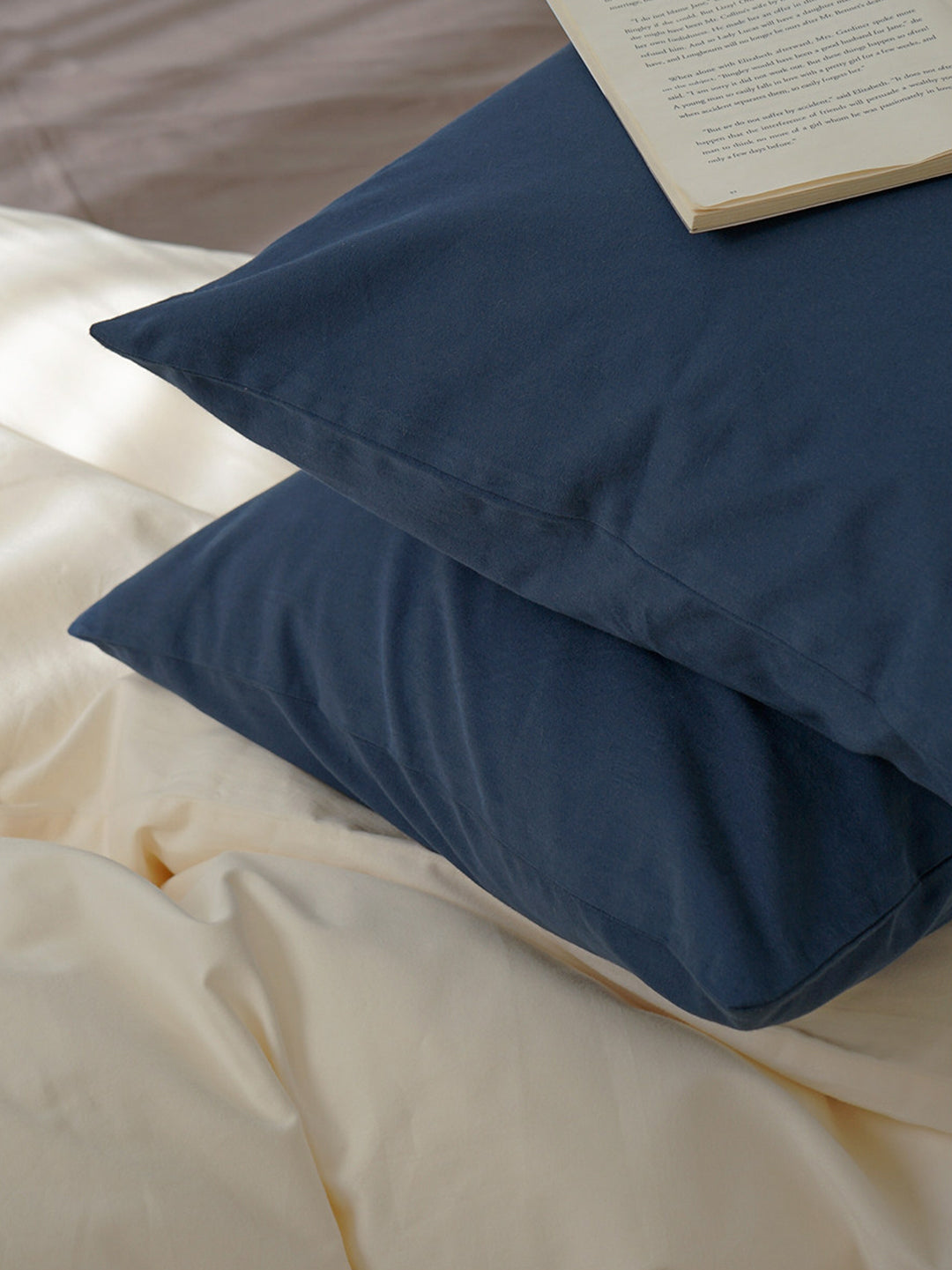 Colorblock Brushed Cotton Bedding Set