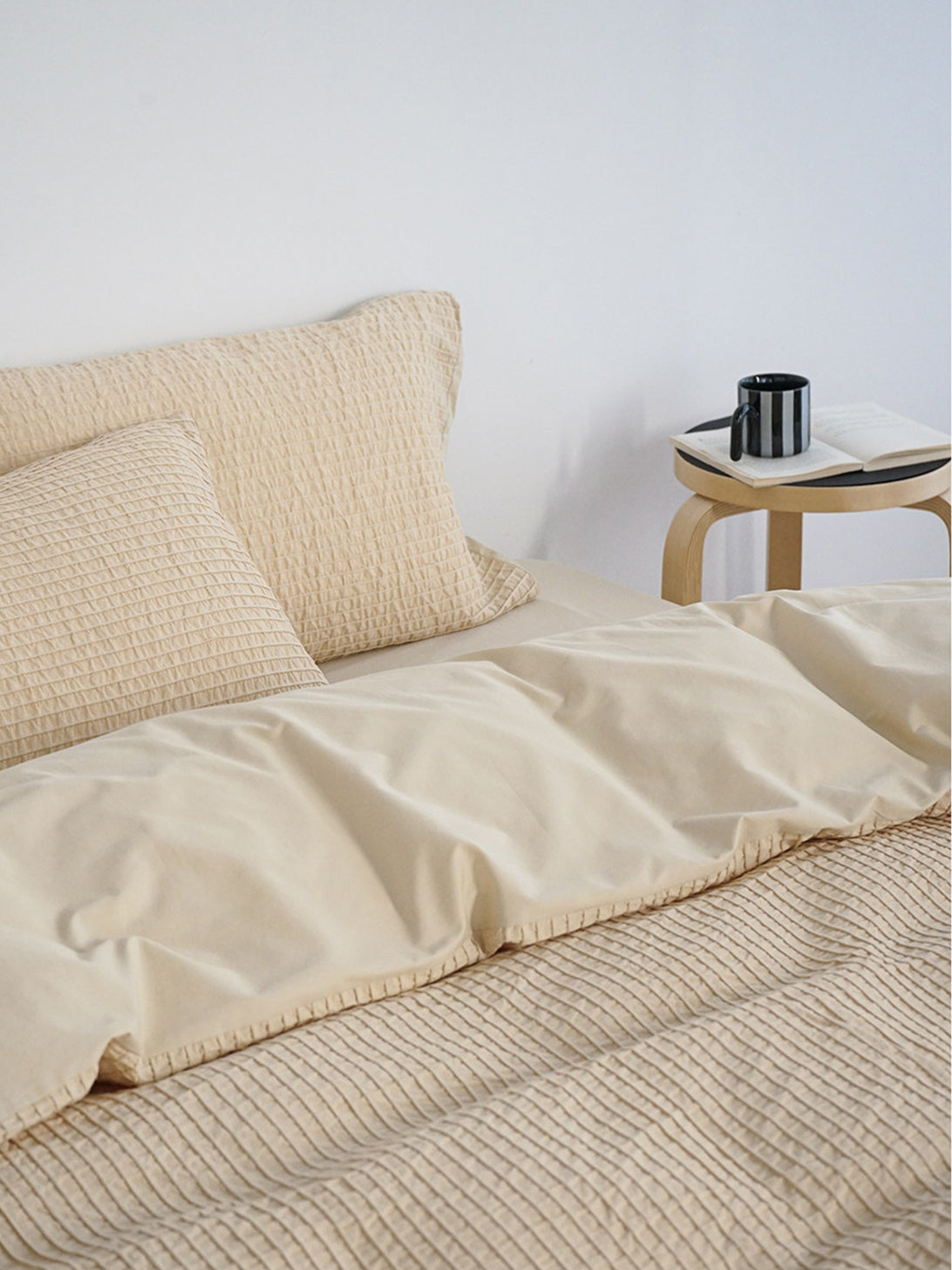 Textured Tuck Stripe Jacquard Bedding Set