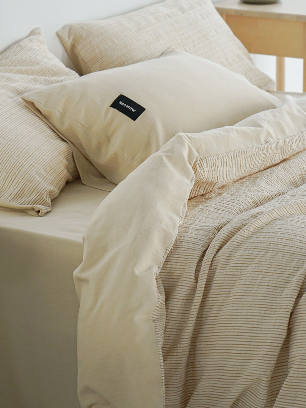 Textured Jacquard Cotton Stripe Bedding Set