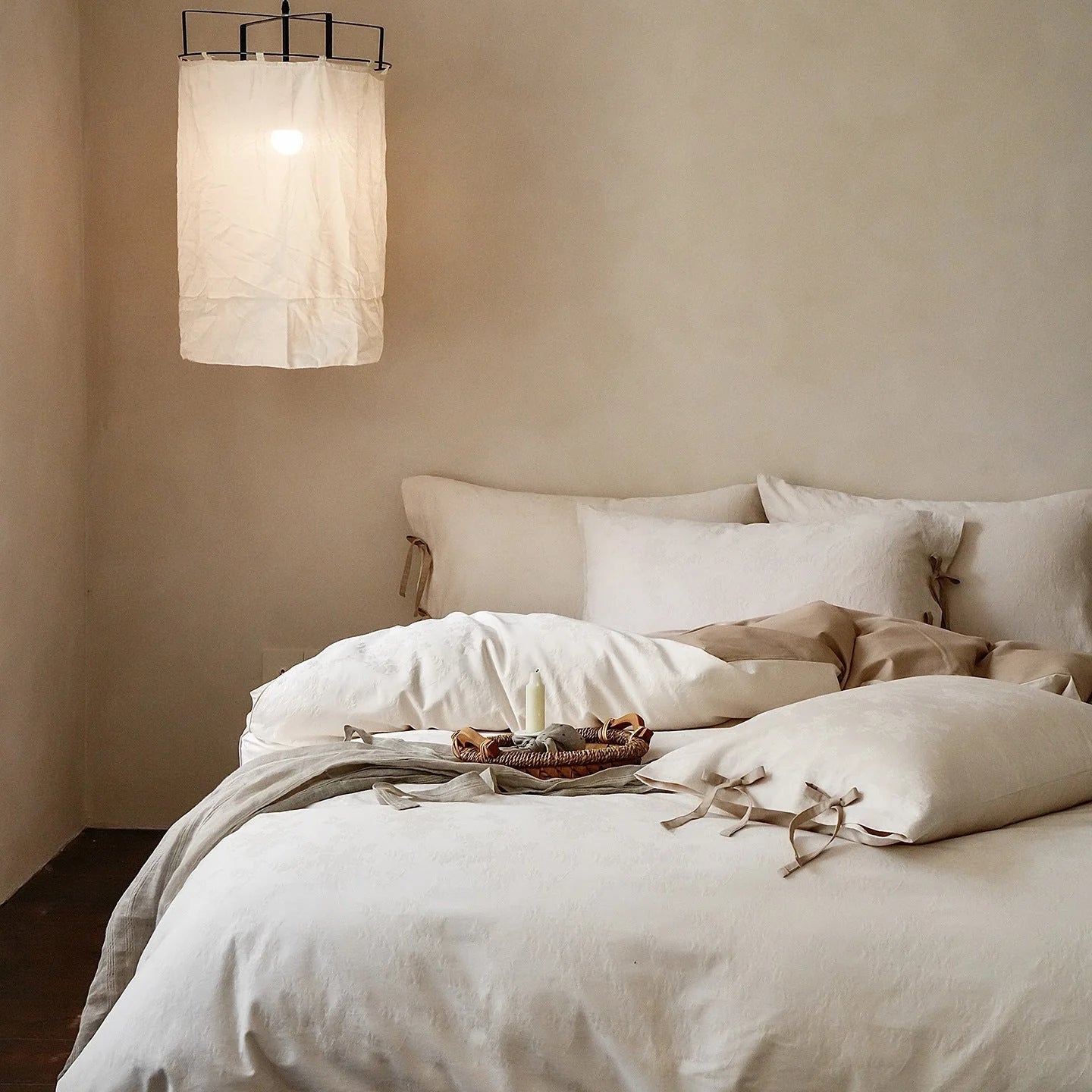 Liora Ribbon Bow Tied Floral Bedding Set