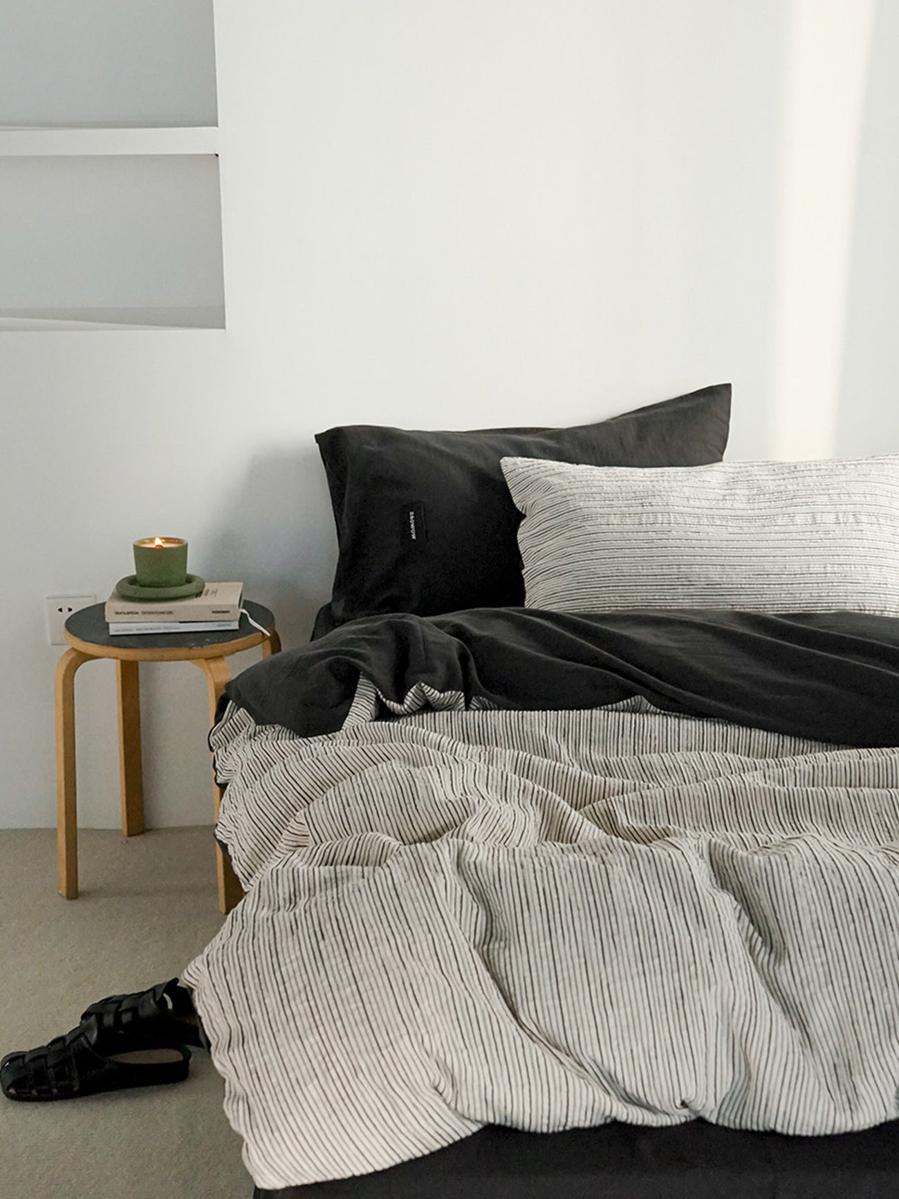 Textured Jacquard Cotton Stripe Bedding Set