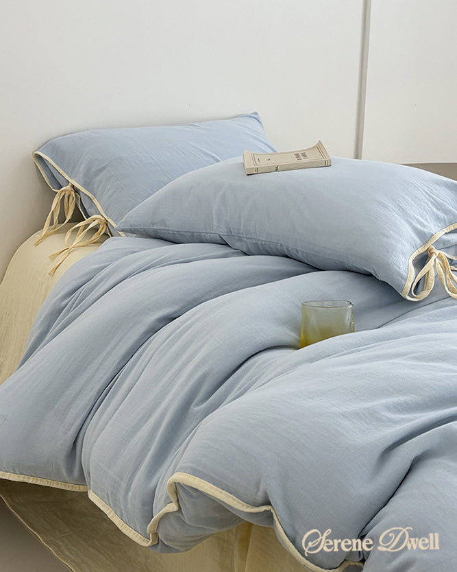 Serena Ribbon Tied Bedding Set