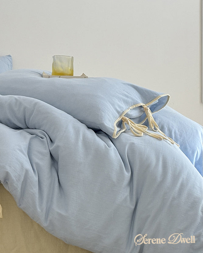 Serena Ribbon Tied Bedding Set