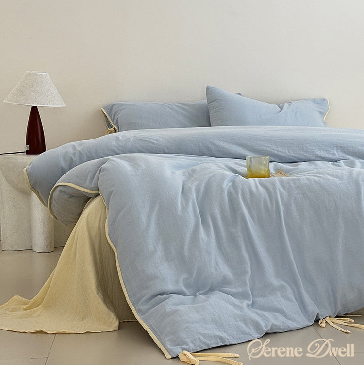 Serena Ribbon Tied Bedding Set