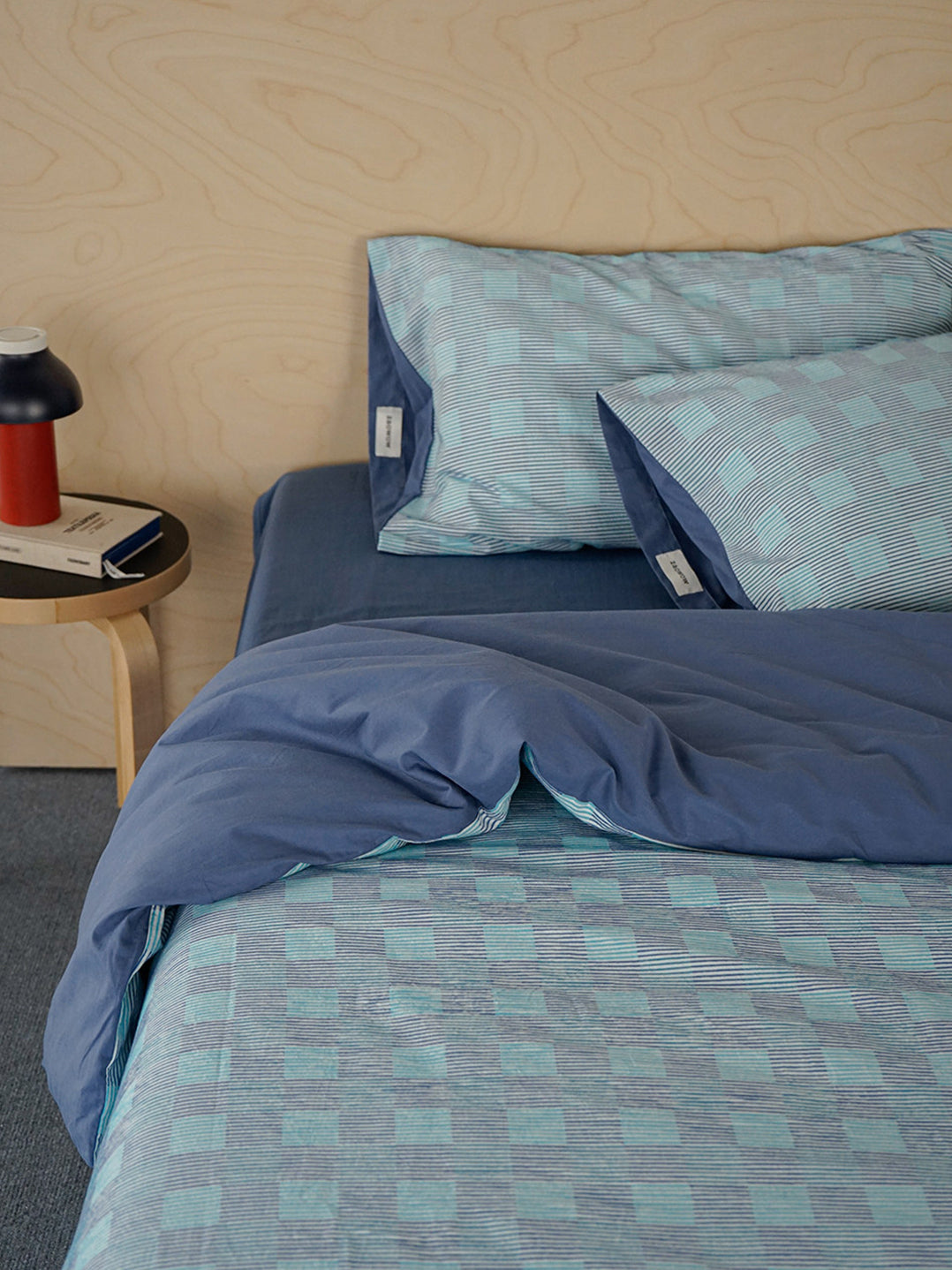 Vintage Jacquard Plaid Cotton Bedding Set