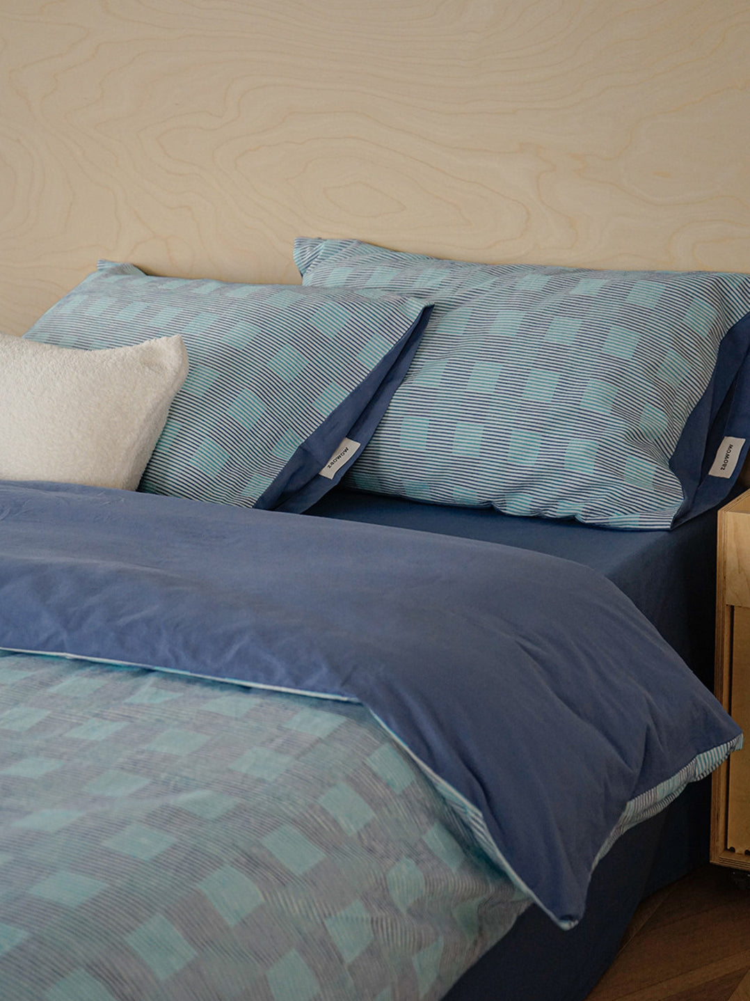 Vintage Jacquard Plaid Cotton Bedding Set