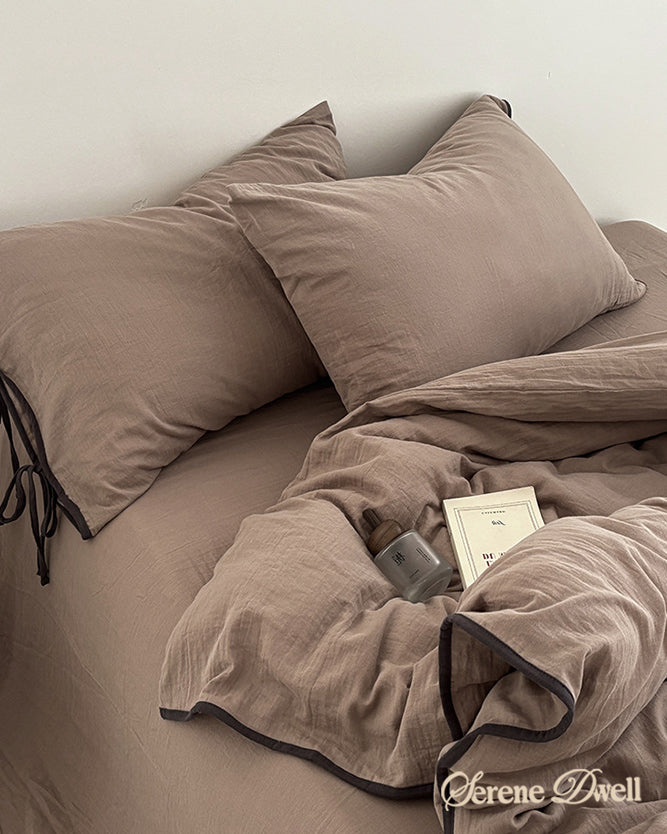 Serena Ribbon Tied Bedding Set