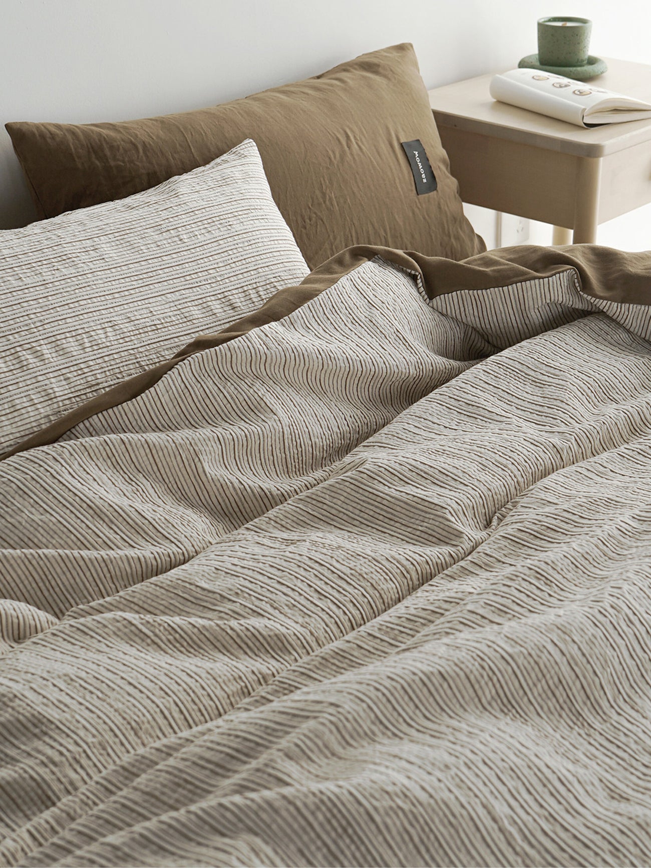 Textured Jacquard Cotton Stripe Bedding Set