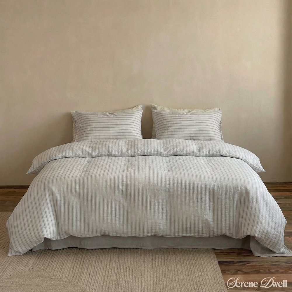Laurel Striped Pastel Bedding Set