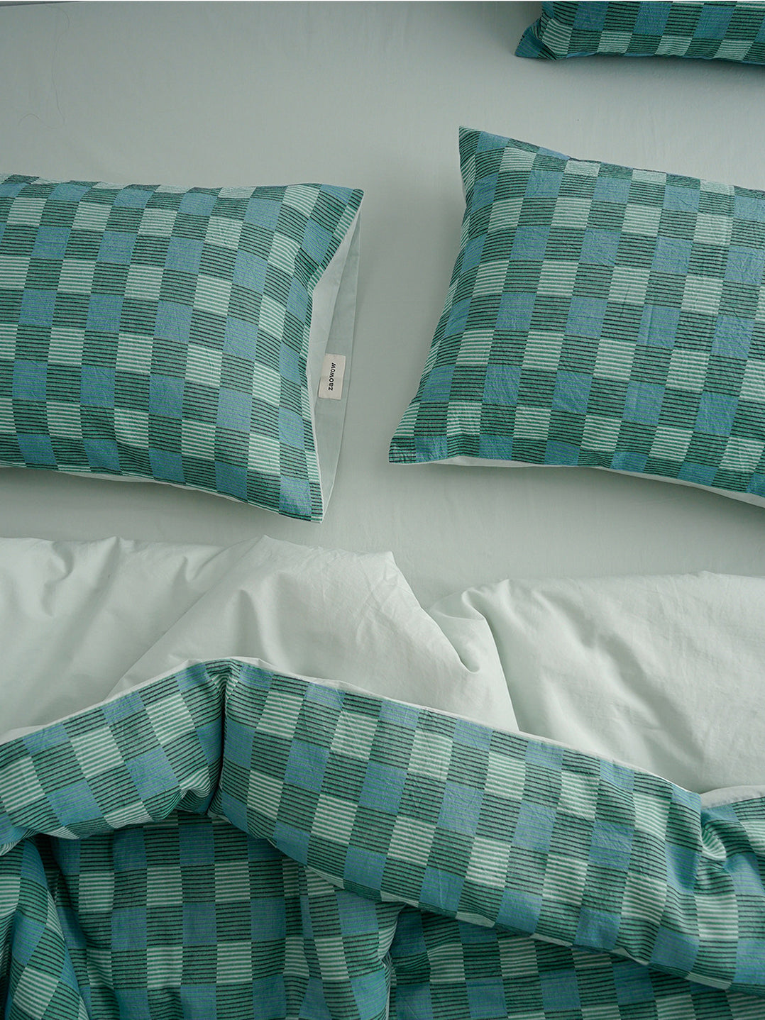 Vintage Jacquard Plaid Cotton Bedding Set