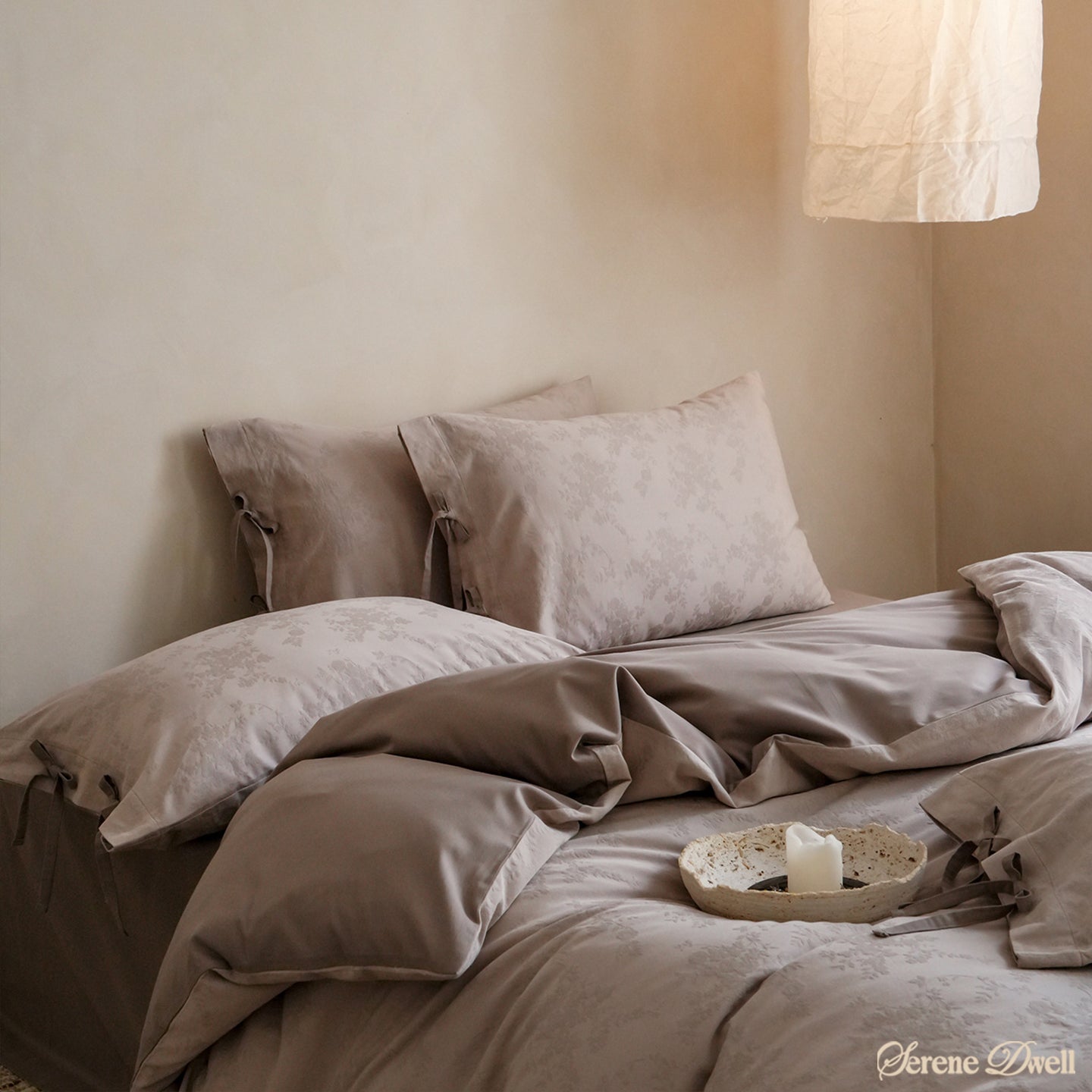 Liora Ribbon Bow Tied Floral Bedding Set