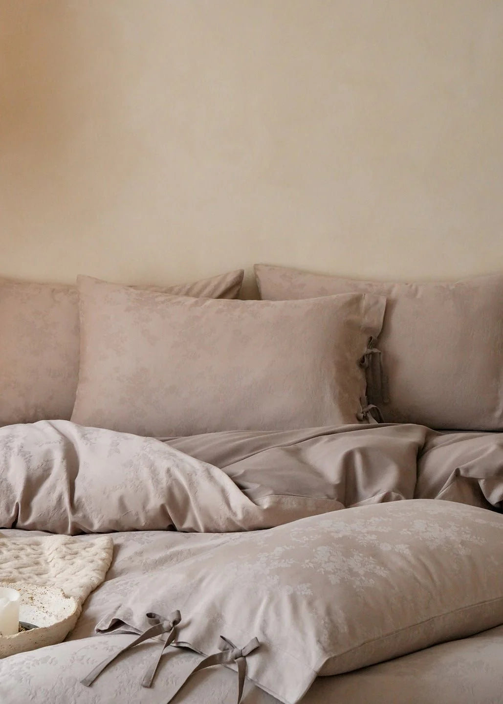 Liora Ribbon Bow Tied Floral Bedding Set