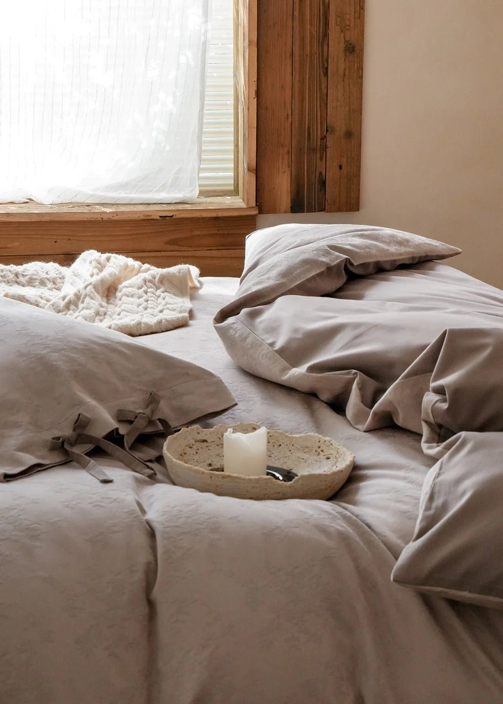 Liora Ribbon Bow Tied Floral Bedding Set