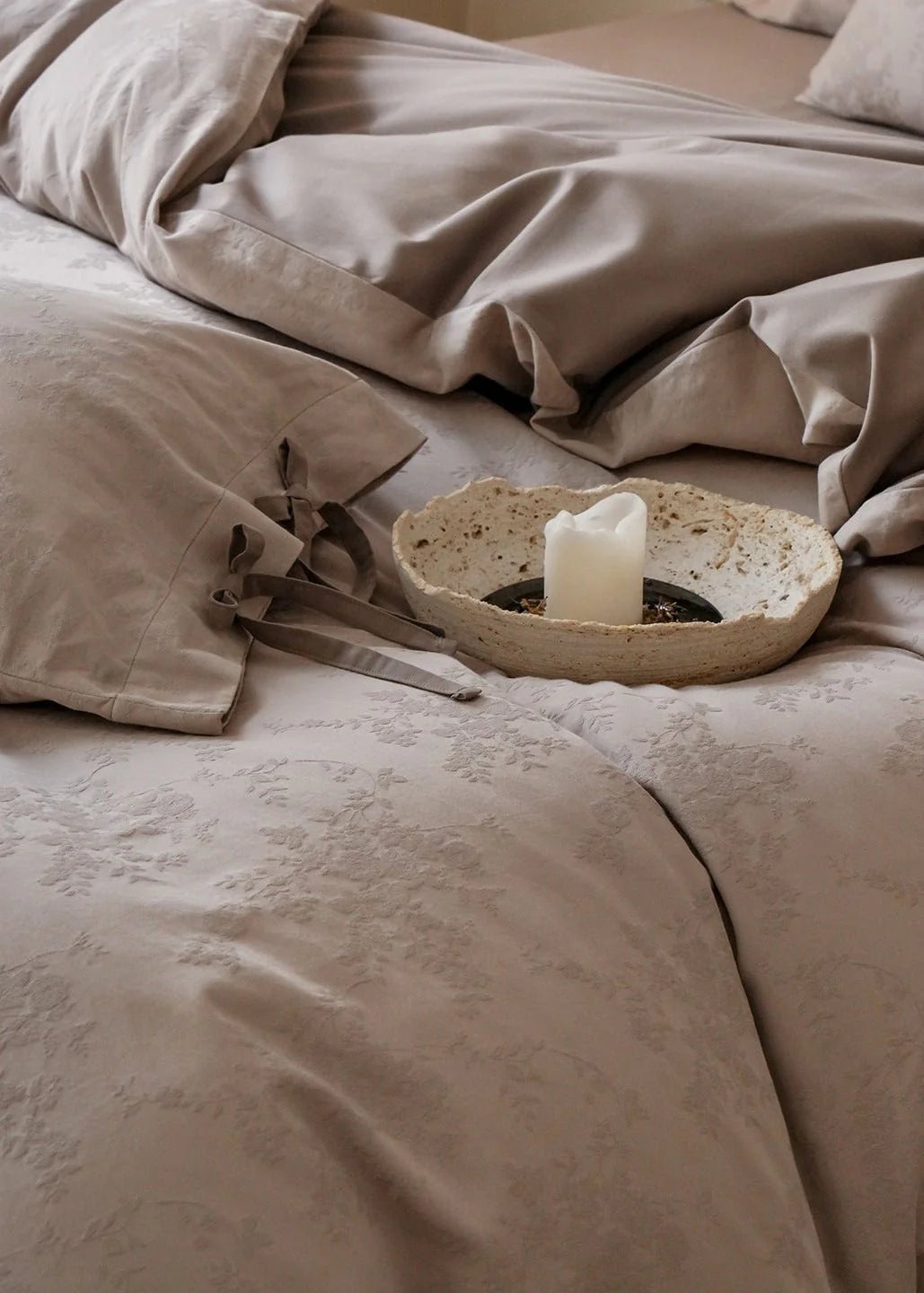 Liora Ribbon Bow Tied Floral Bedding Set