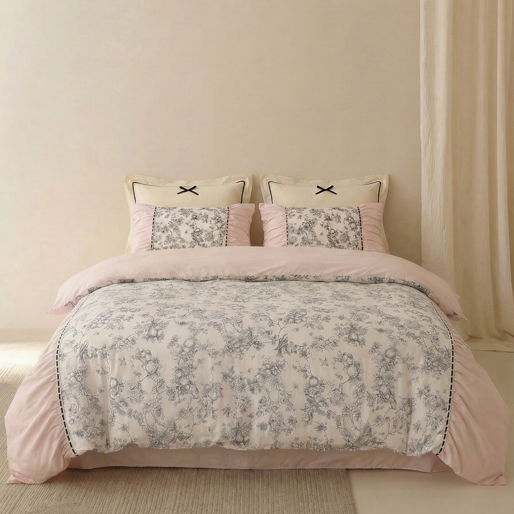 French Black Lace Bedding Set