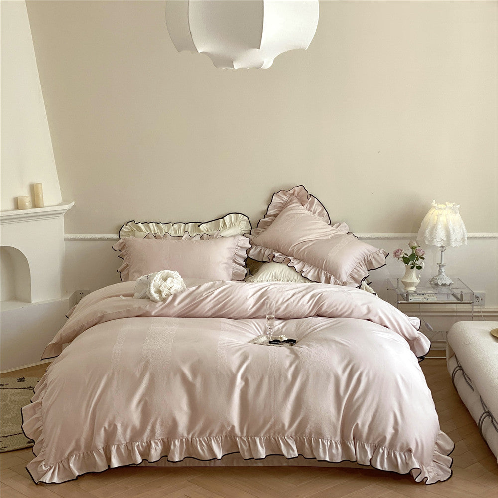 Silky Ruffle Bedding Set