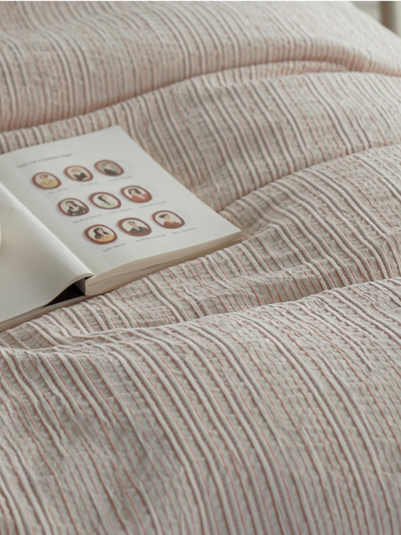 Textured Jacquard Cotton Stripe Bedding Set