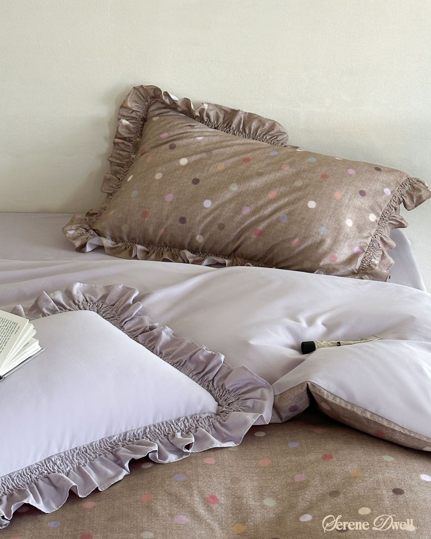 Aria Polka Dot Ruffle Bedding Set