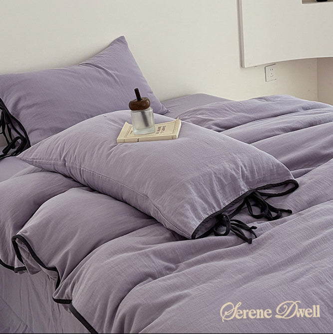 Serena Ribbon Tied Bedding Set