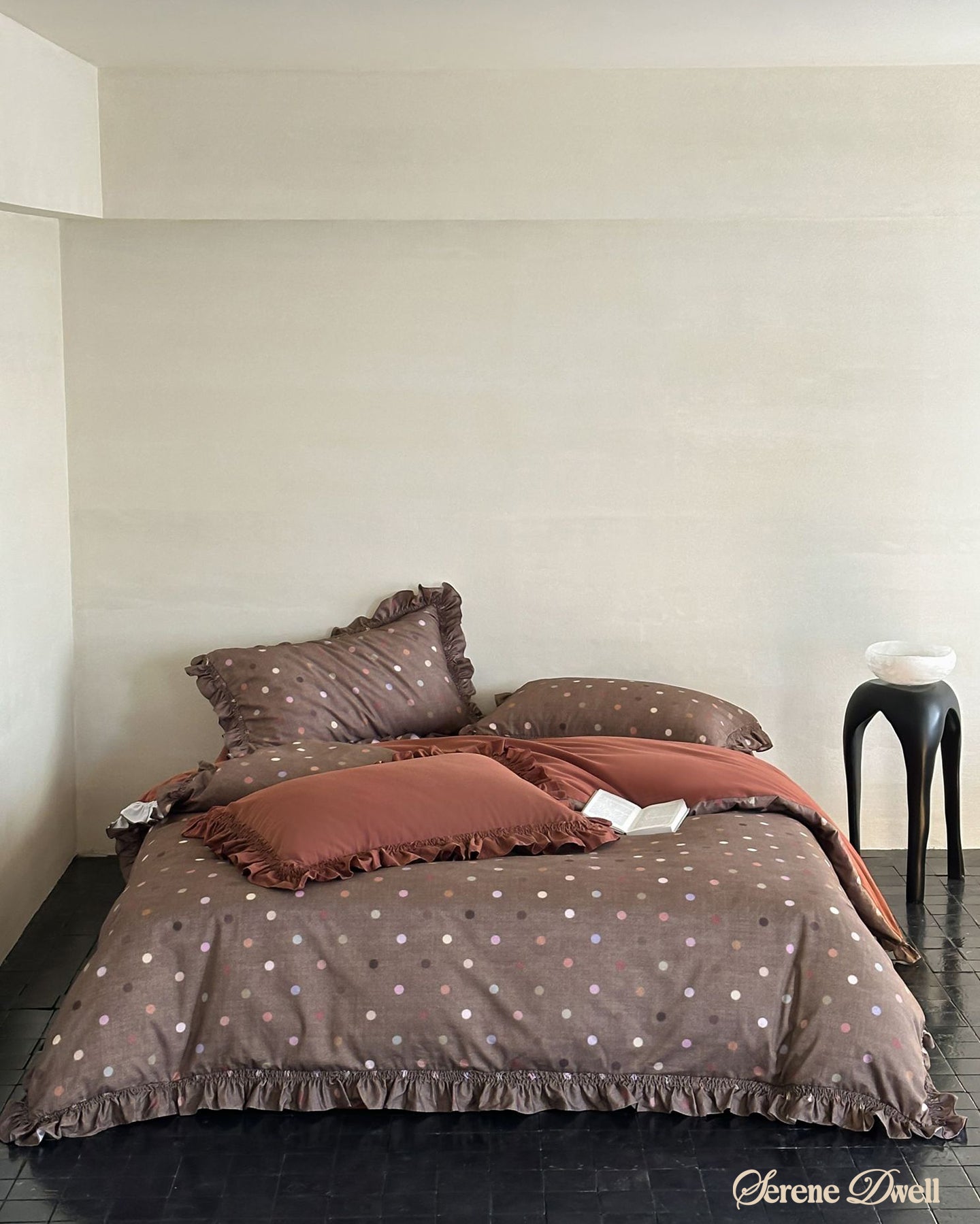 Aria Polka Dot Ruffle Bedding Set