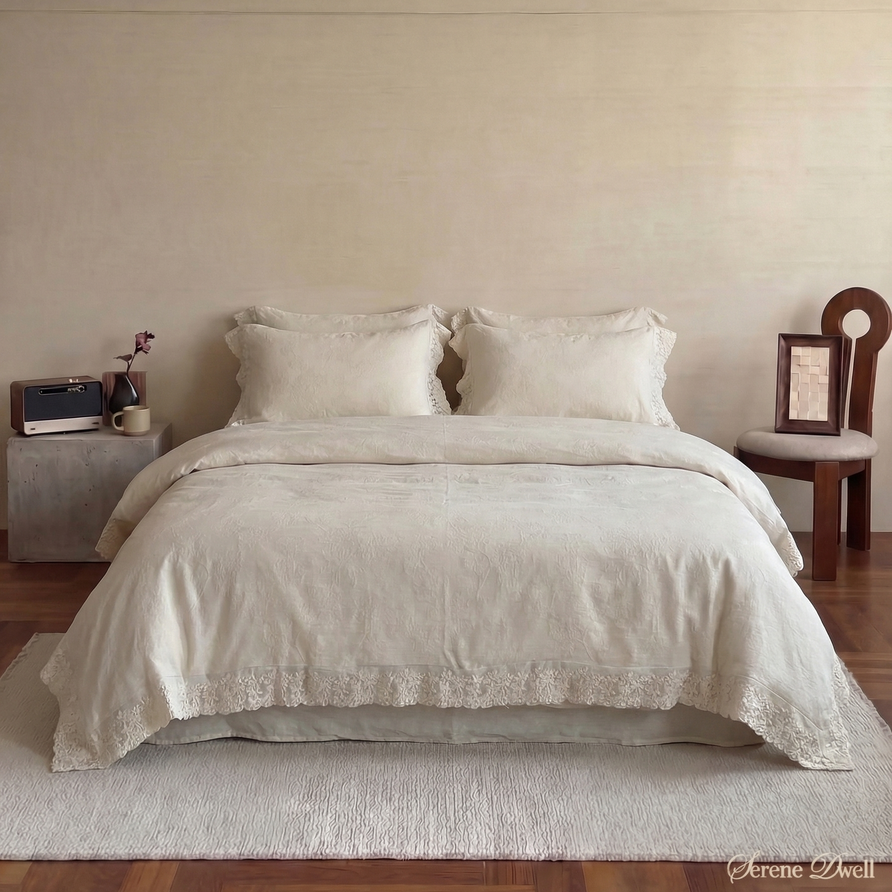 Emilia Lace Ruffle Bedding Set