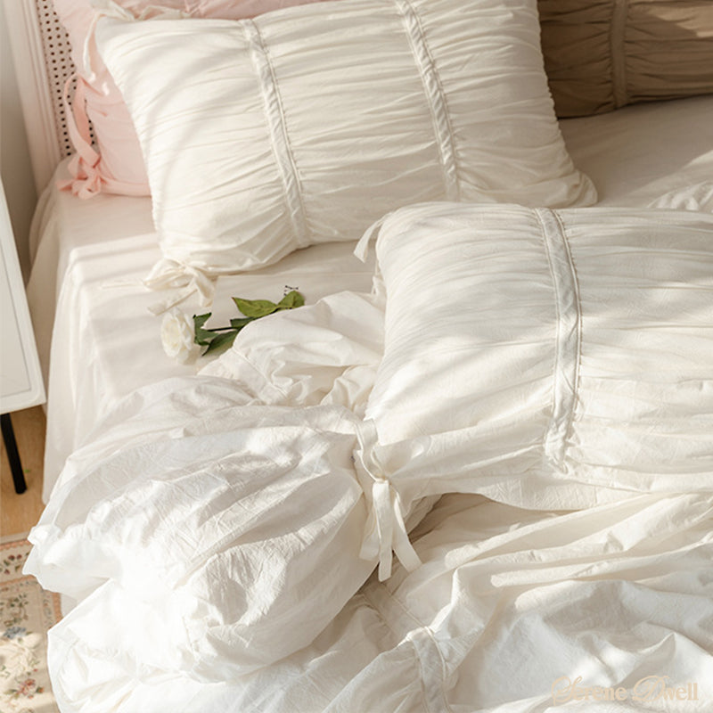 Coquette Ruffle Bedding Set with Ties