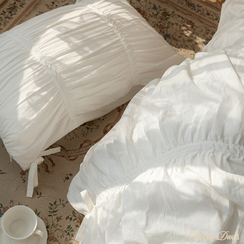 Coquette Ruffle Bedding Set with Ties