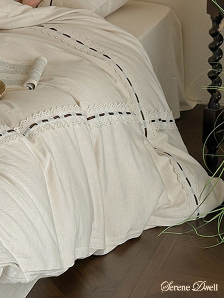 Riona Jacquard Lace Bedding Set