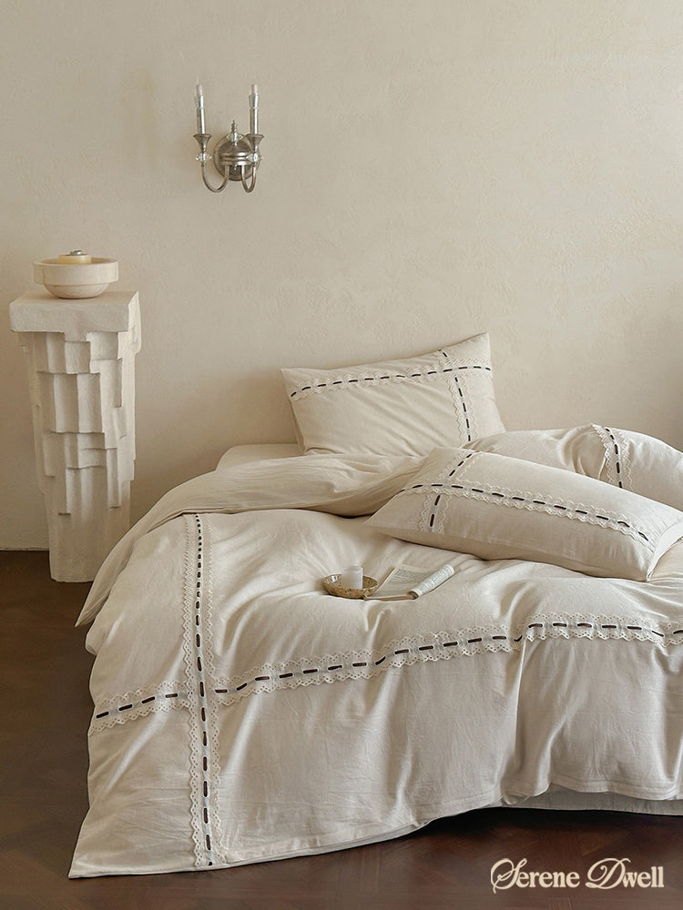 Riona Jacquard Lace Bedding Set
