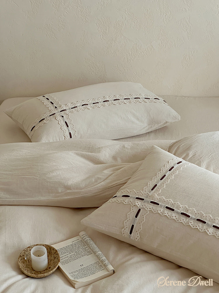 Riona Jacquard Lace Bedding Set