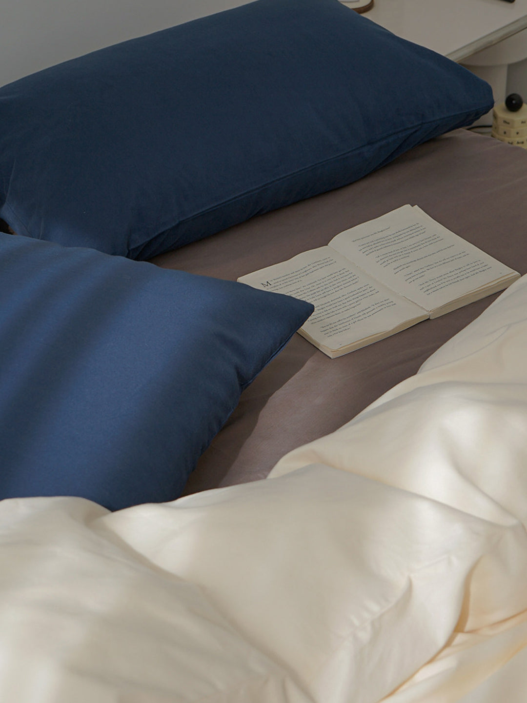 Colorblock Brushed Cotton Bedding Set