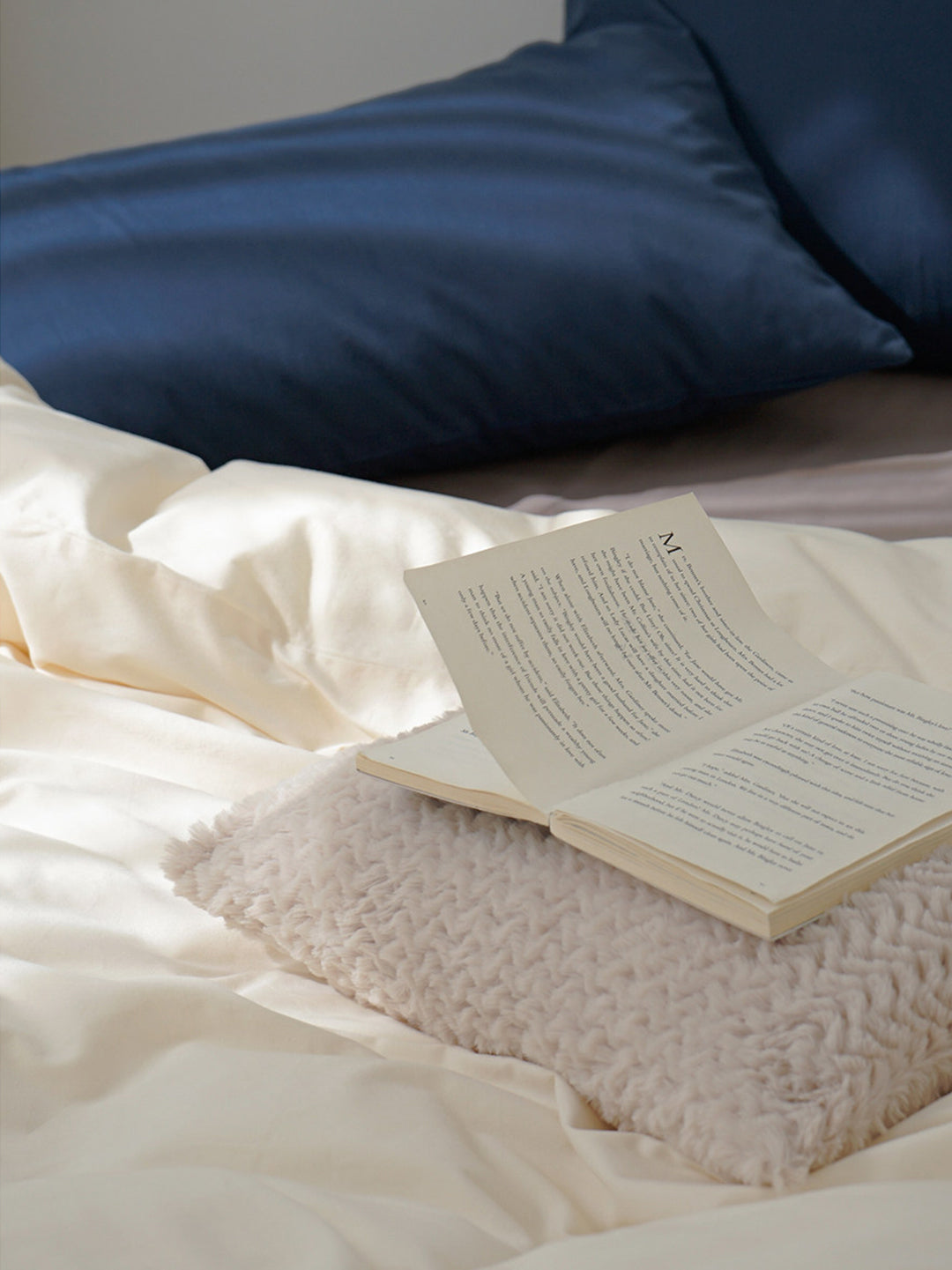 Colorblock Brushed Cotton Bedding Set