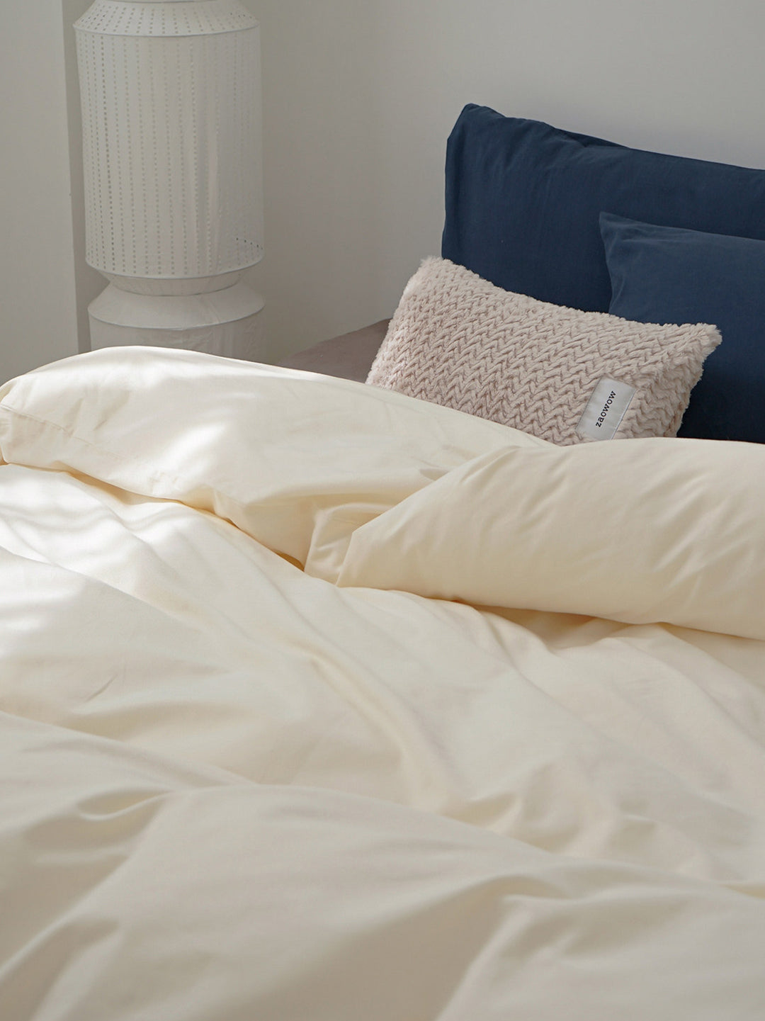 Colorblock Brushed Cotton Bedding Set