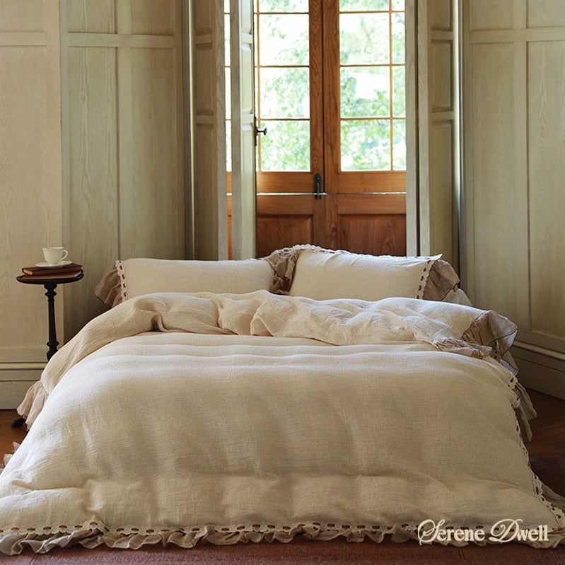 Belle Lace Ruffle Bedding Set
