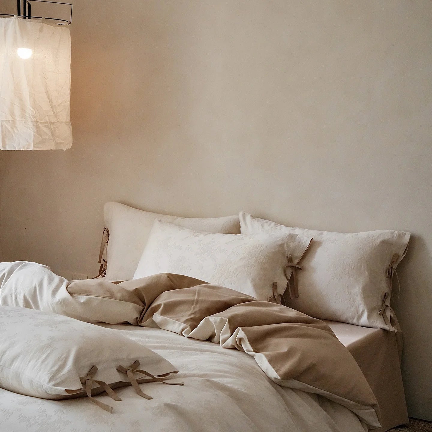 Liora Ribbon Bow Tied Floral Bedding Set