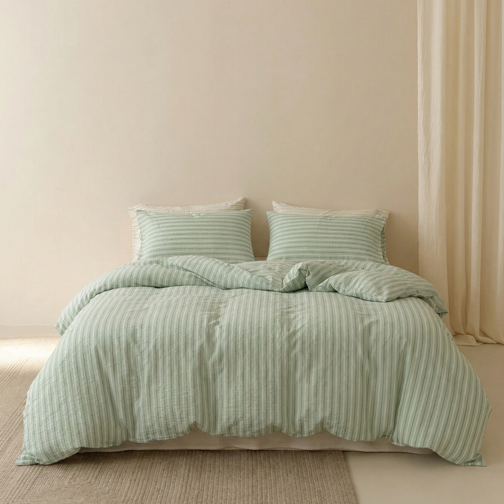 Laurel Striped Pastel Bedding Set