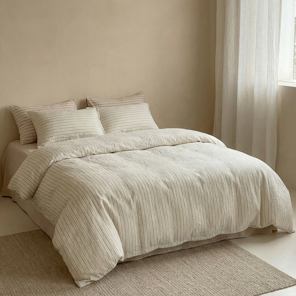 Laurel Striped Pastel Bedding Set