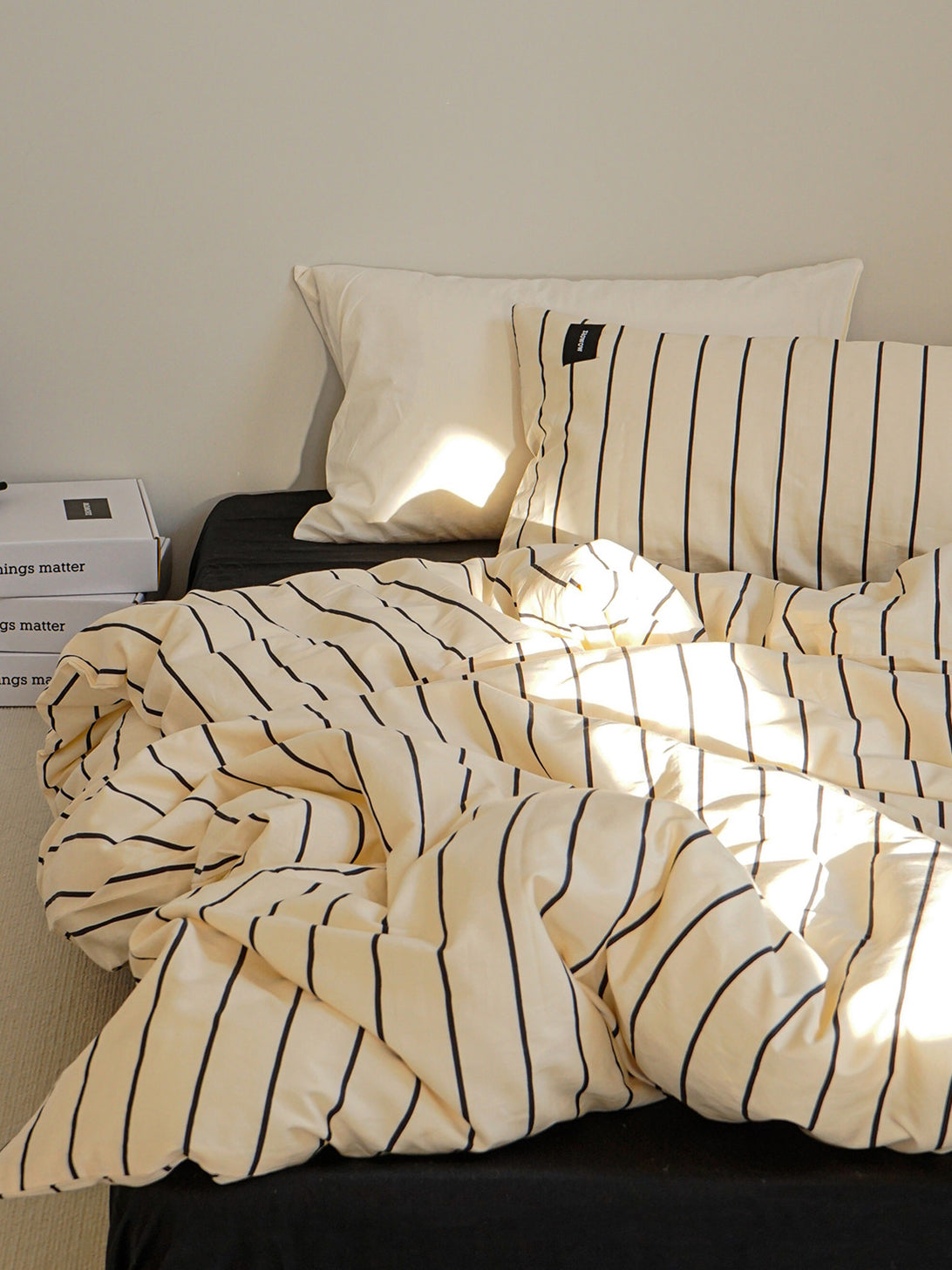Minimalist Stripe Cotton Bedding Set
