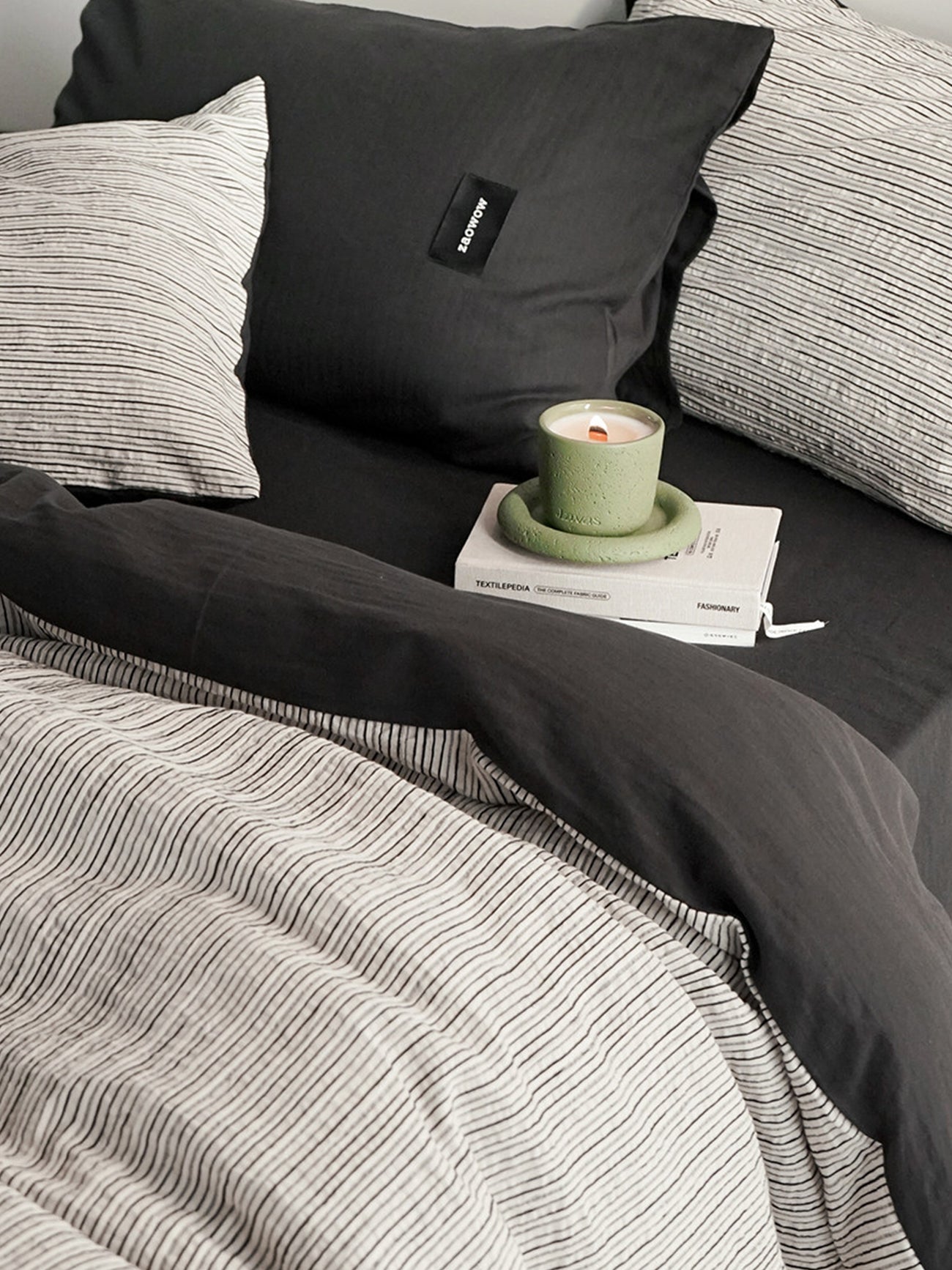 Textured Jacquard Cotton Stripe Bedding Set