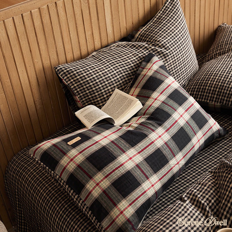 British Vintage Plaid Bedding Set