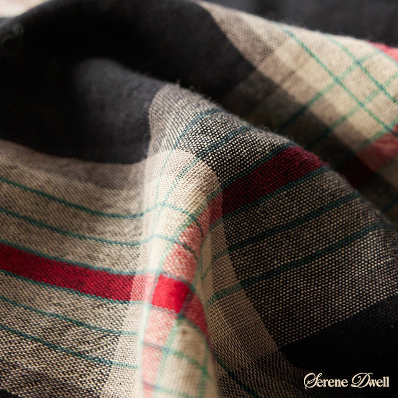 British Vintage Plaid Bedding Set