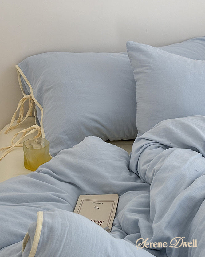 Serena Ribbon Tied Bedding Set