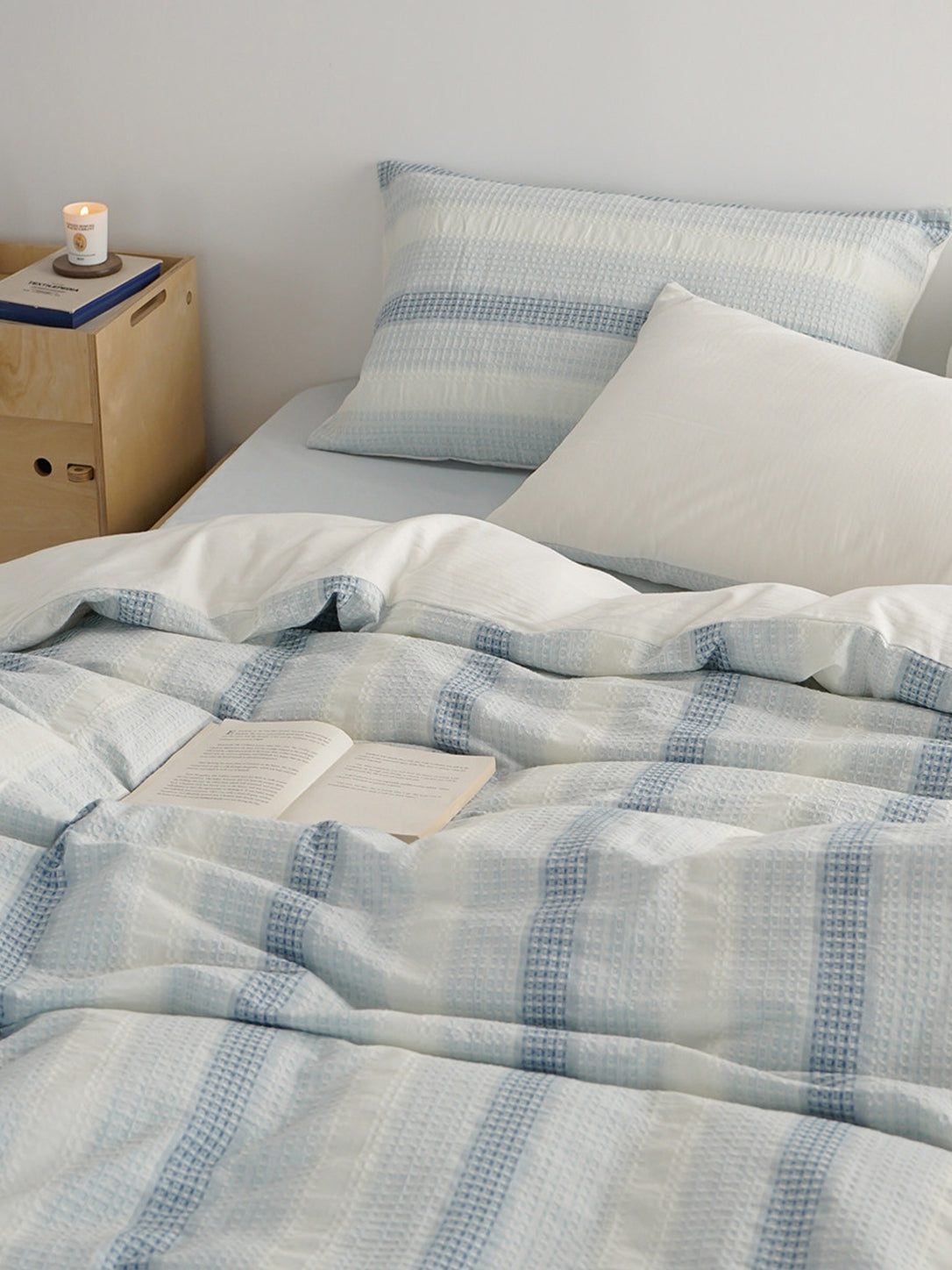Gradient Waffle Cotton Bedding Set