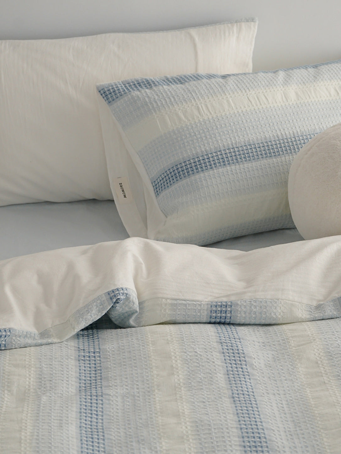 Gradient Waffle Cotton Bedding Set