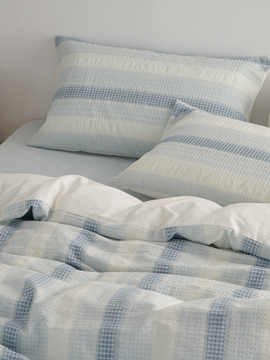 Gradient Waffle Cotton Bedding Set